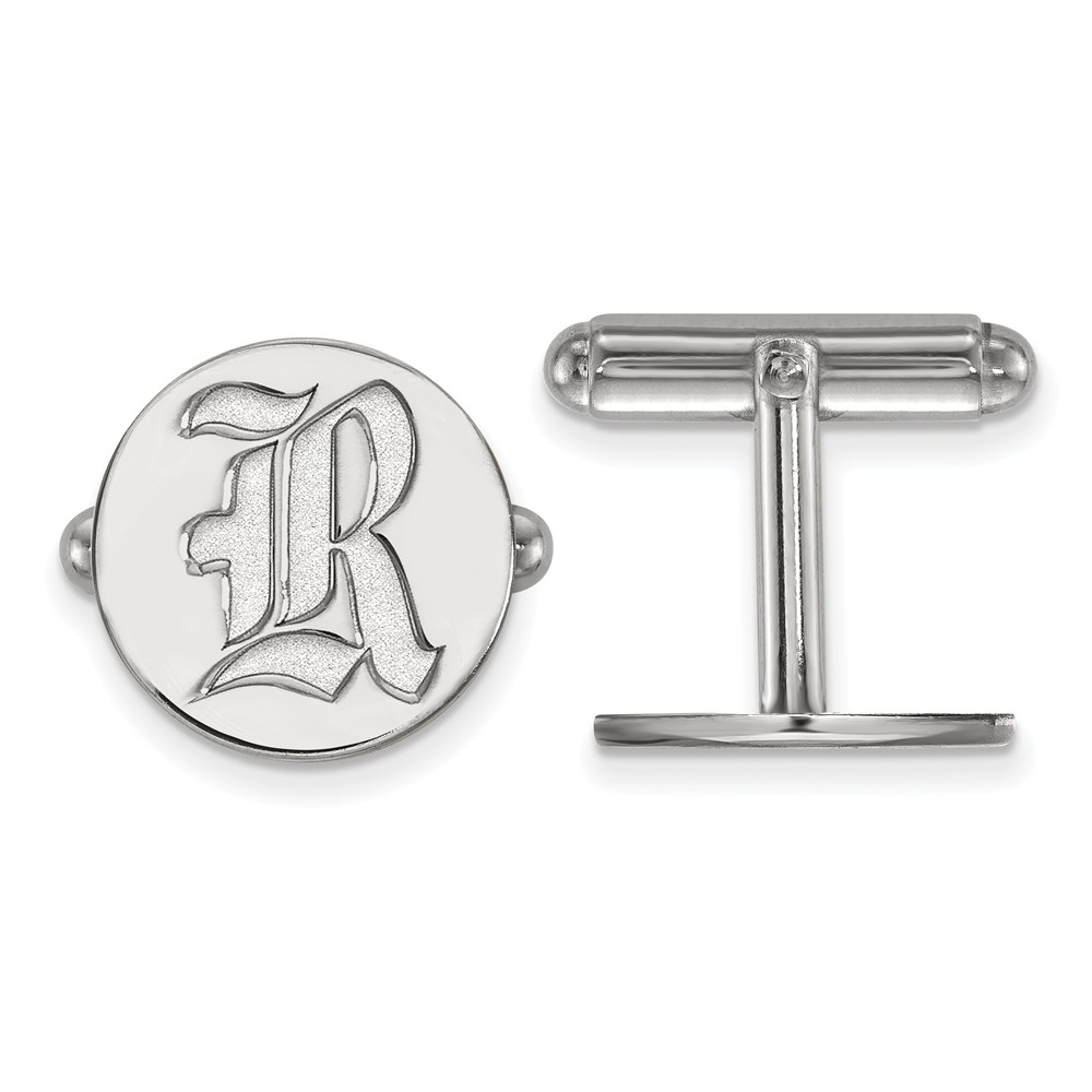 Sterling Silver Rice University Cuff Links