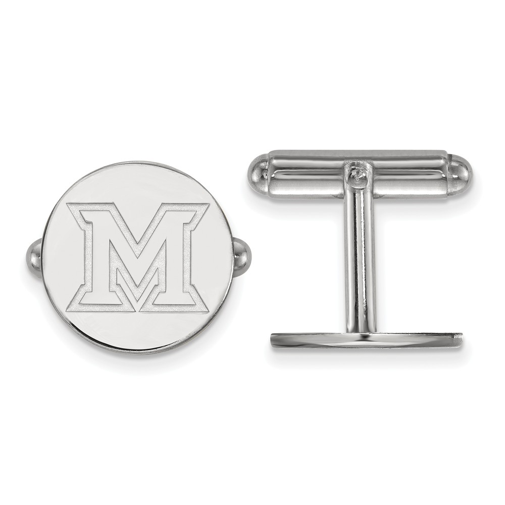 Sterling Silver Miami University Cuff Links