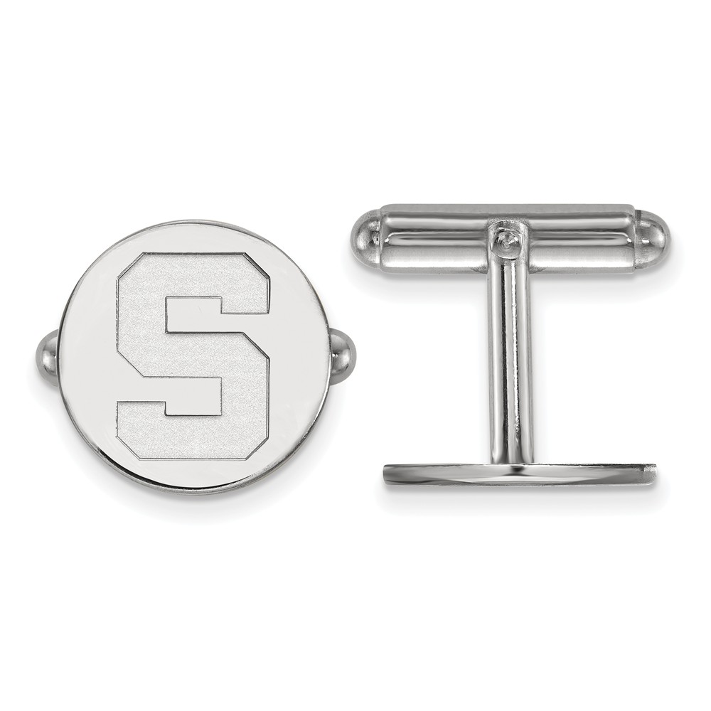 Sterling Silver Michigan State University Cuff Links