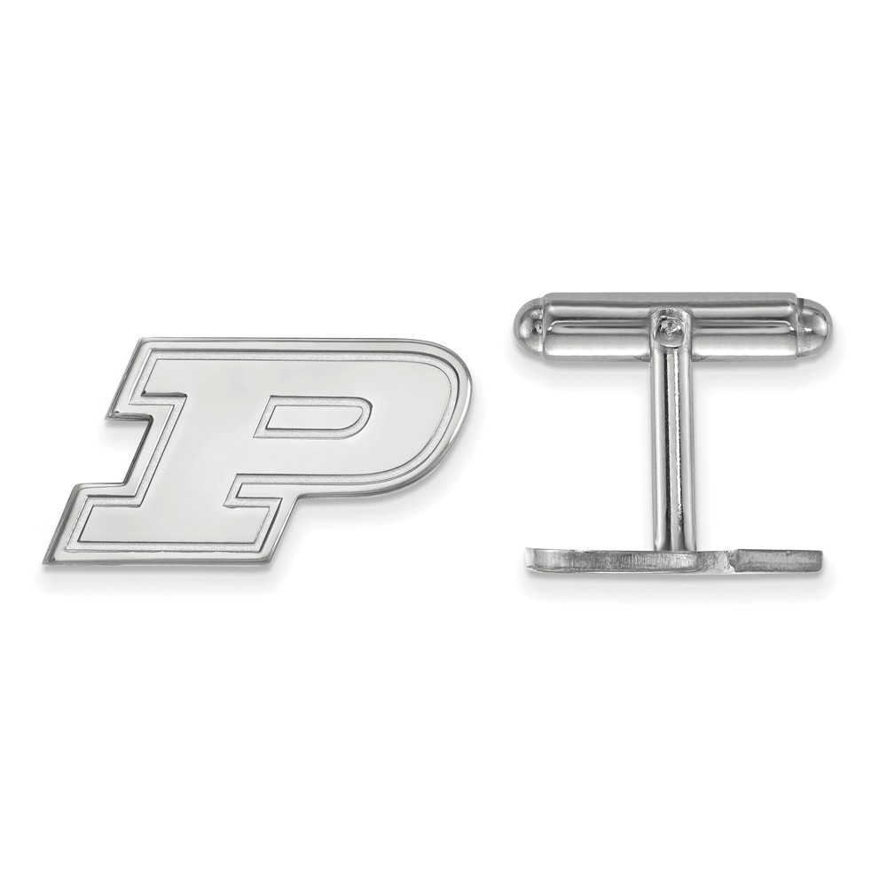 Sterling Silver Purdue Initial P Cuff Links
