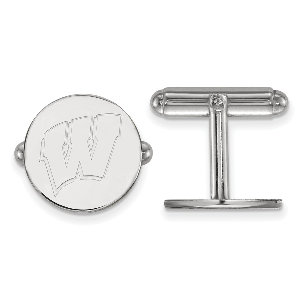 NCAA Sterling Silver University of Wisconsin Cuff Links