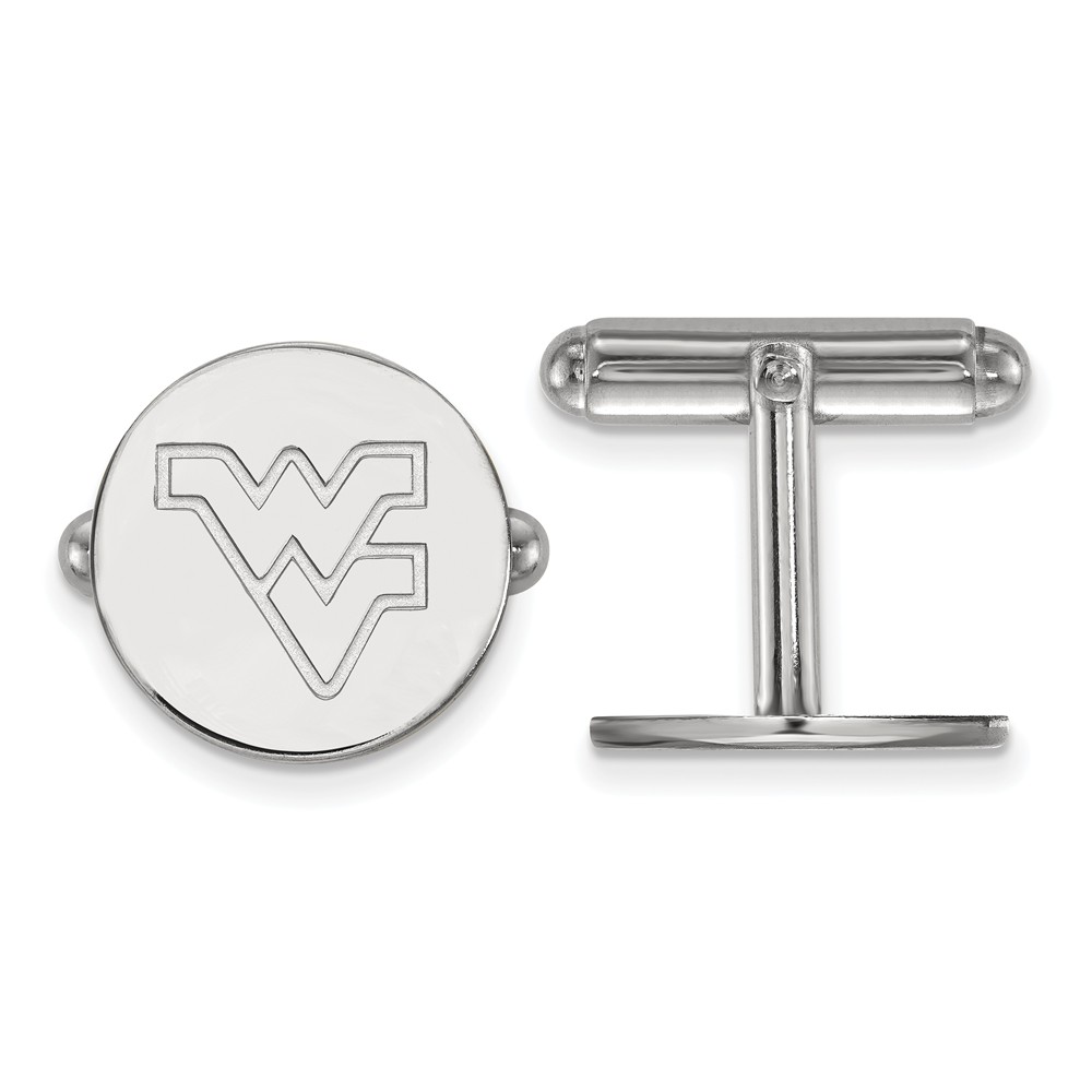 Sterling Silver West Virginia University 'WV' Cuff Links