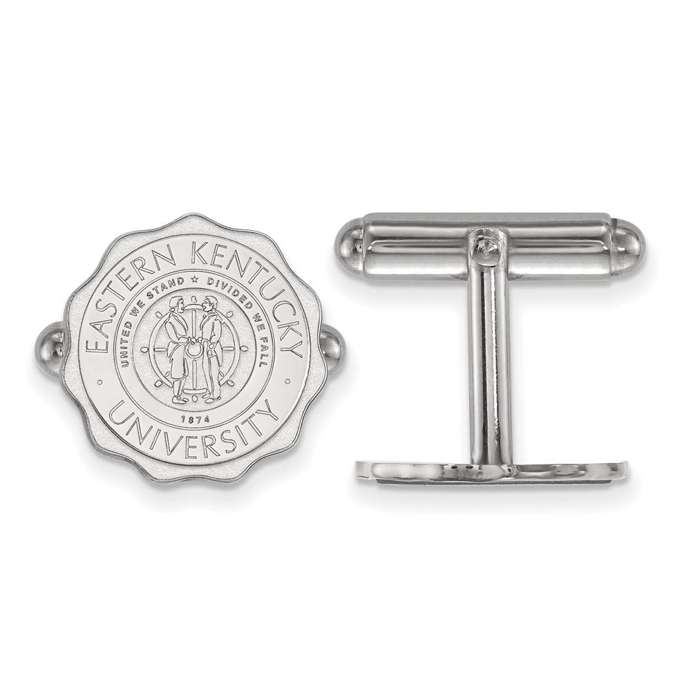 Sterling Silver Eastern Kentucky University Crest Cuff Links