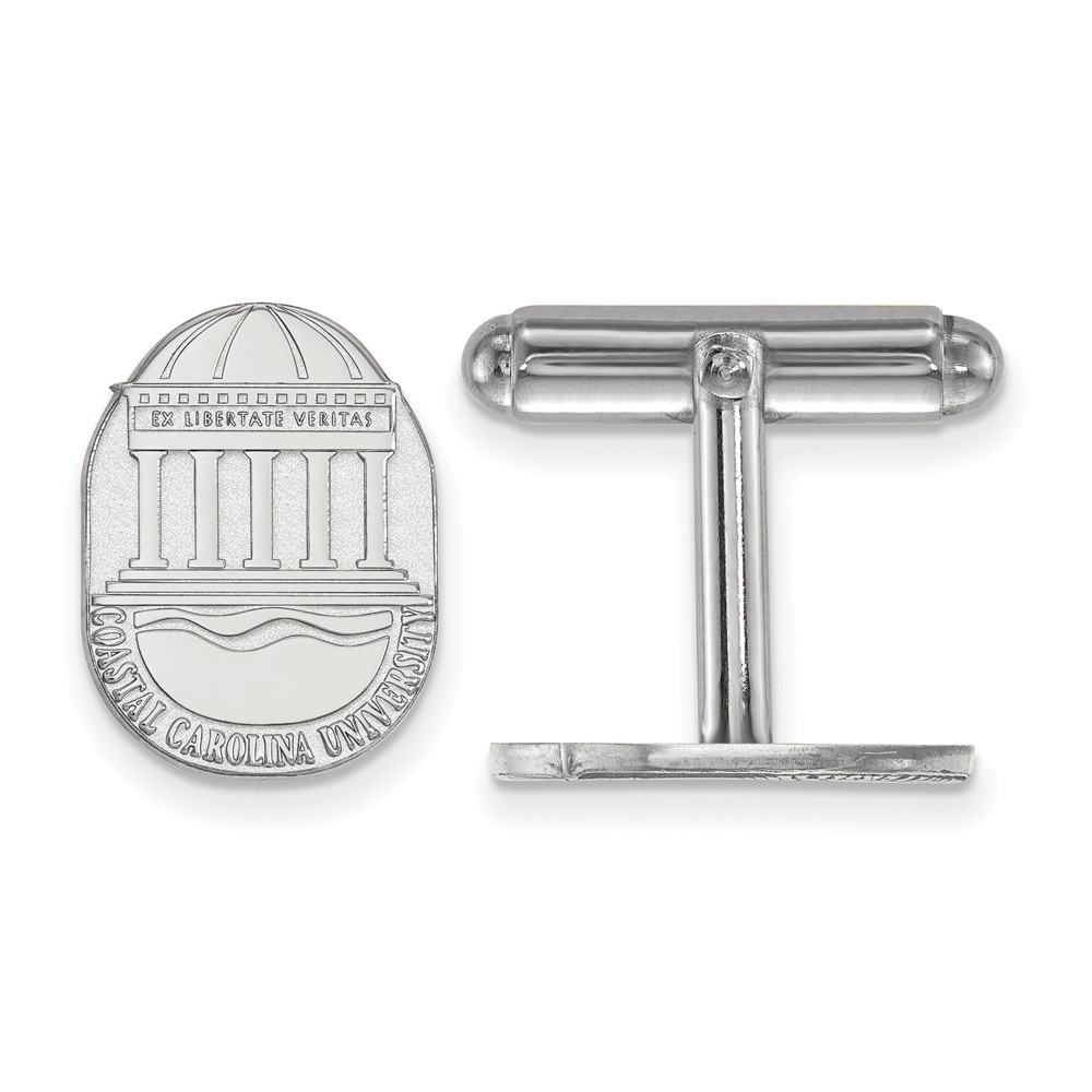 NCAA Sterling Silver Coastal Carolina University Crest Cuff Links