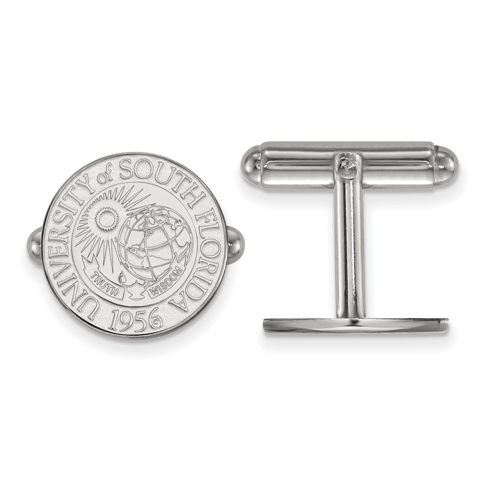 NCAA Sterling Silver University of South Florida Crest Cuff Links