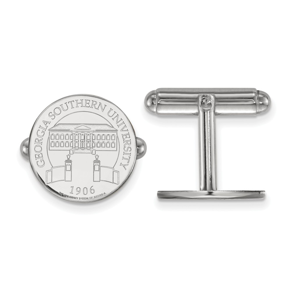 Sterling Silver Georgia Southern University Crest Disc Cuff Links