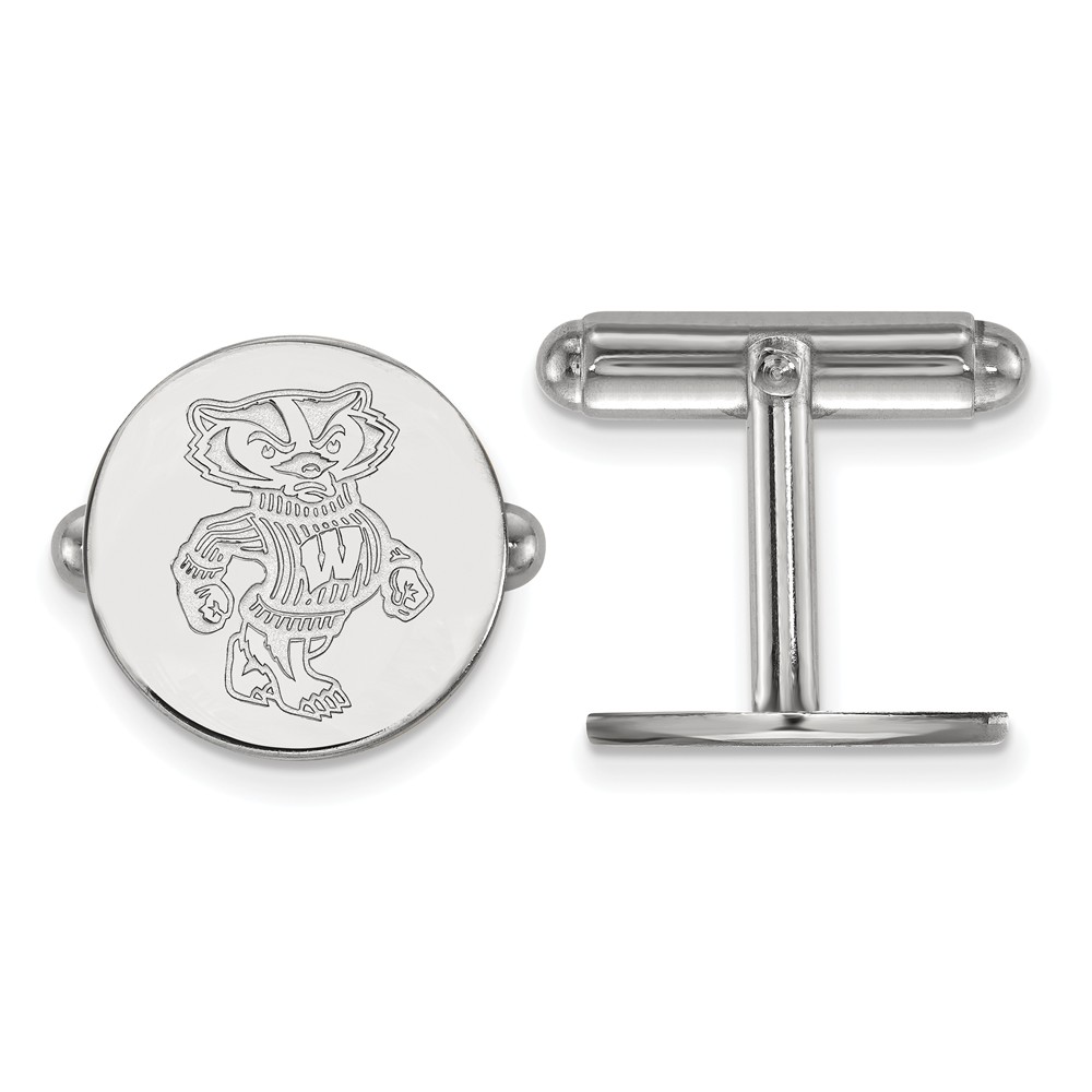 Sterling Silver University of Wisconsin Cuff Links