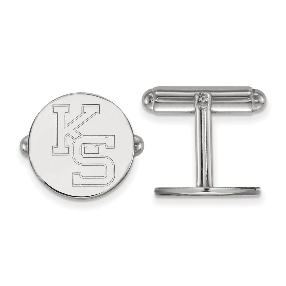 Sterling Silver Kansas State University Cuff Links