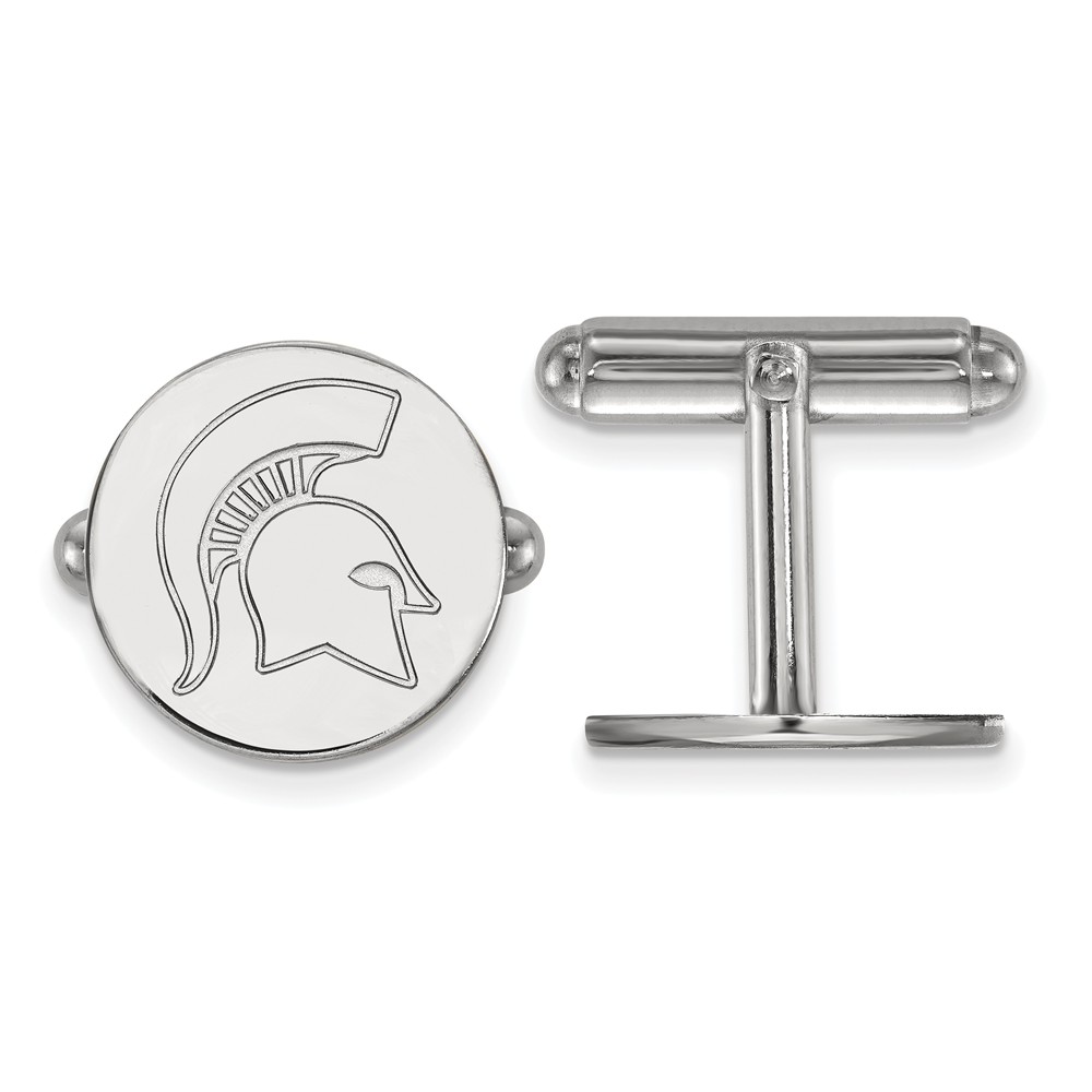 Sterling Silver Michigan State University Mascot Cuff Links