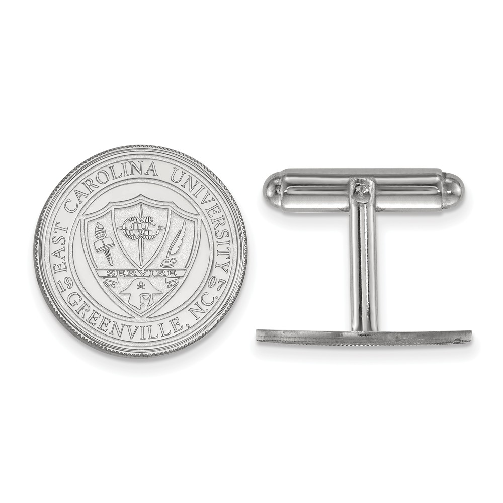 Sterling Silver East Carolina University Crest Cuff Links