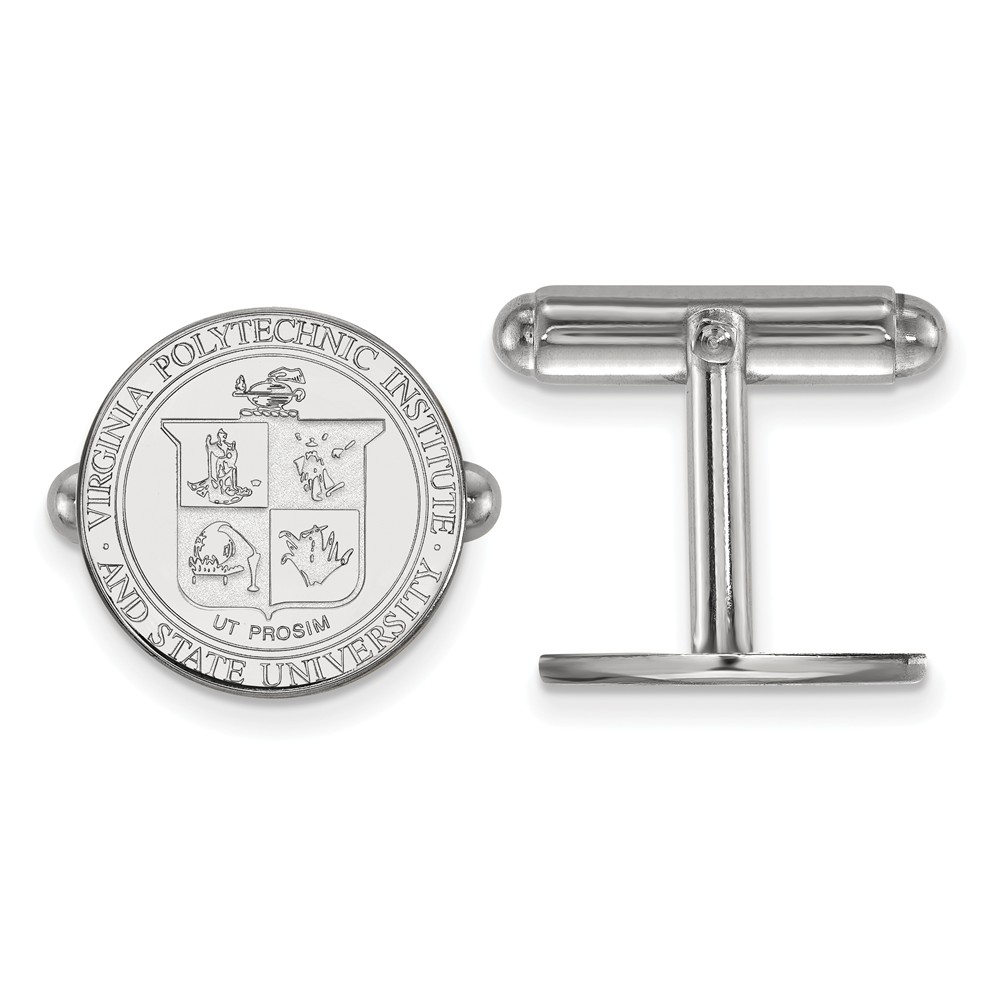 NCAA Sterling Silver Virginia Tech Crest Cuff Links