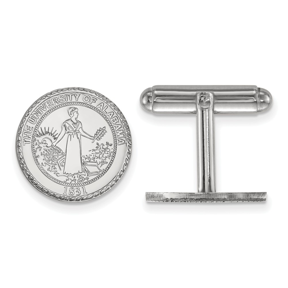 Sterling Silver University of Alabama Crest Cuff Links