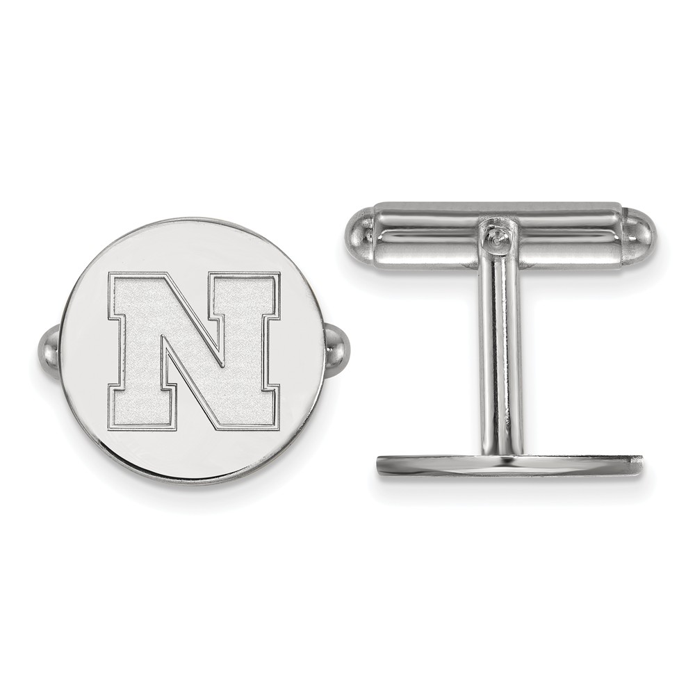 Sterling Silver University of Nebraska Cuff Links