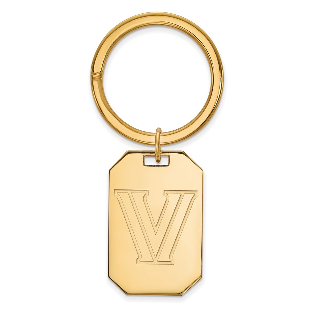 14k Gold Plated Silver Villanova U Key Chain
