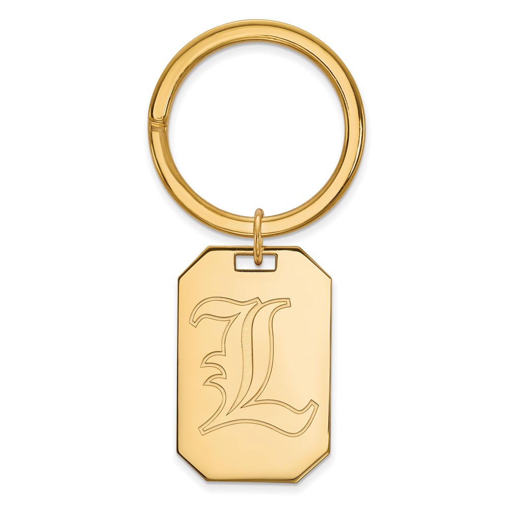 14k Gold Plated Silver U of Louisville Key Chain