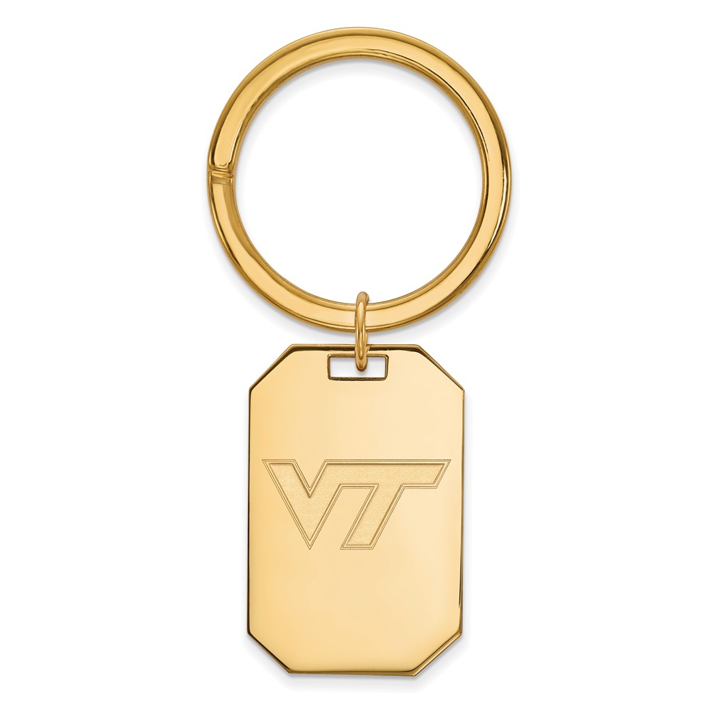 14k Gold Plated Silver Virginia Tech Key Chain