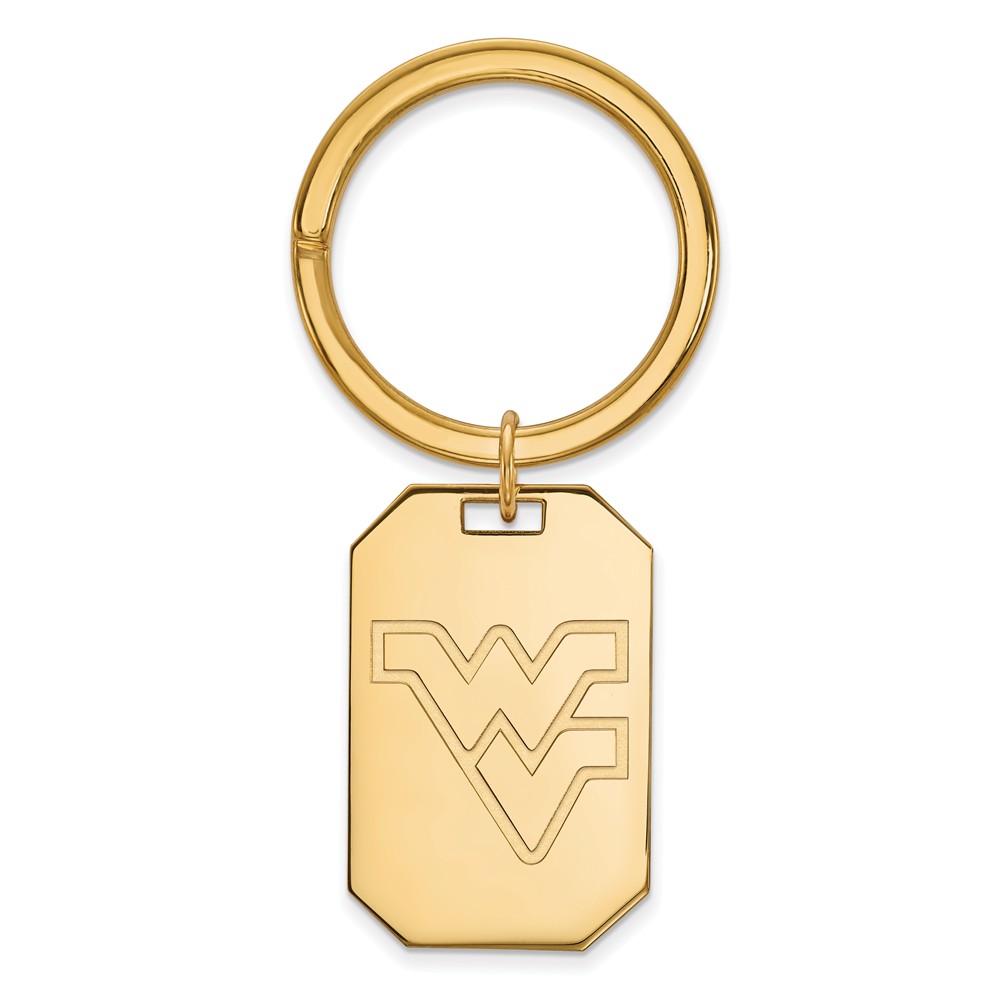 NCAA 14k Gold Plated Silver West Virginia U Key Chain