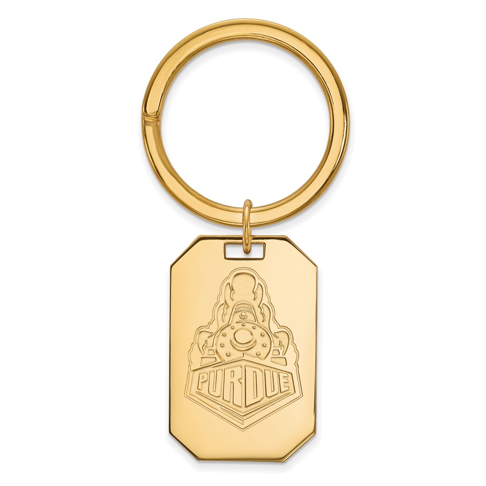 14k Gold Plated Silver Purdue University Key Chain