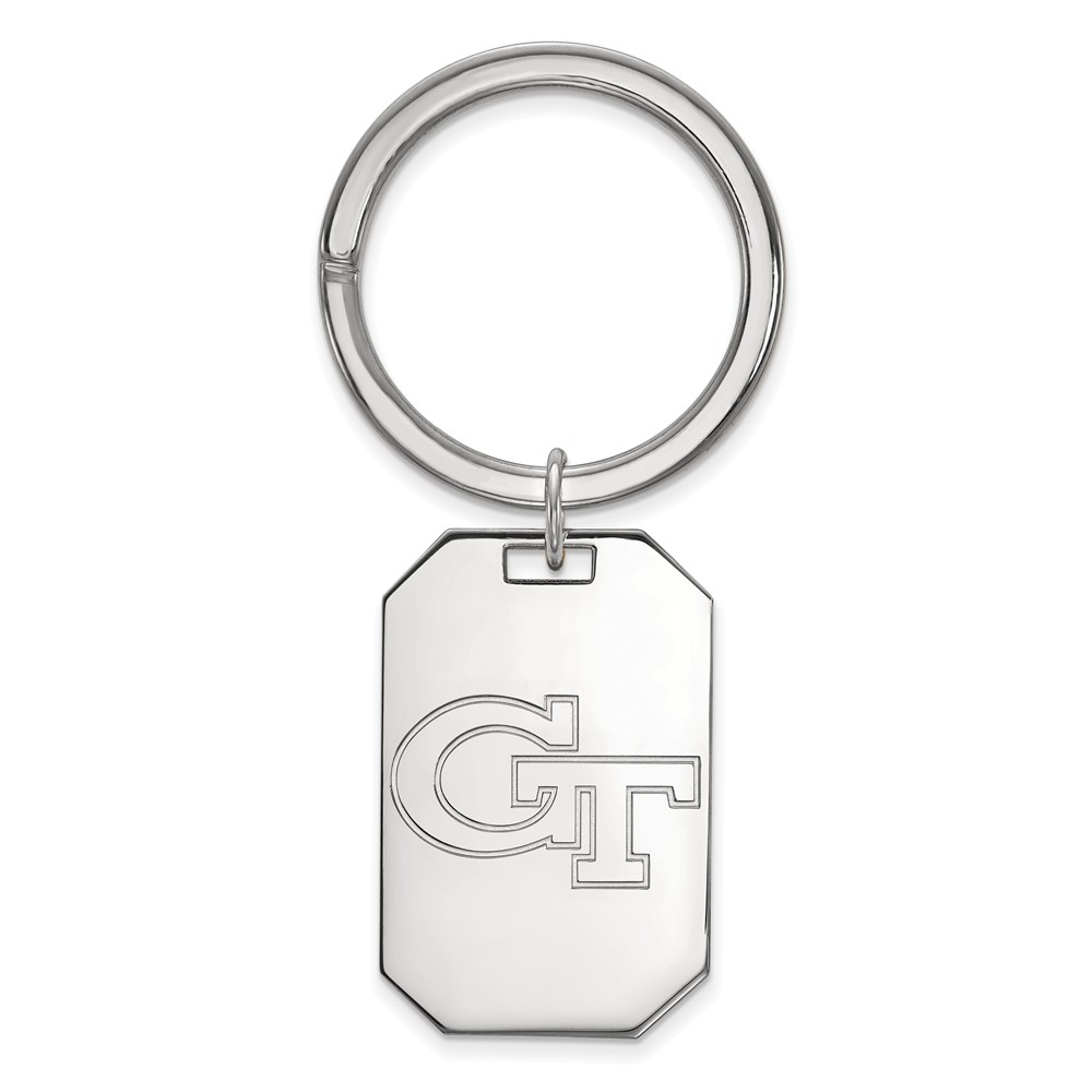 NCAA Sterling Silver Georgia Technology Key Chain