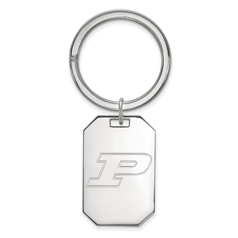 Sterling Silver Purdue University Logo Key Chain