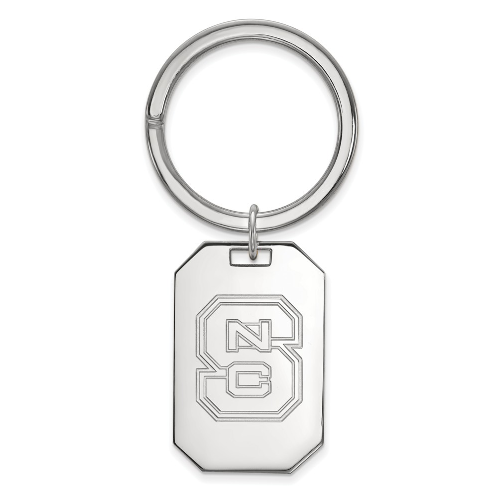 Sterling Silver North Carolina State Logo Key Chain
