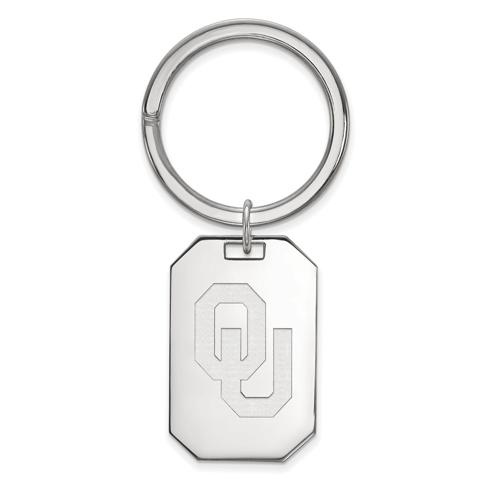 Sterling Silver Univ. of Oklahoma Logo Key Chain