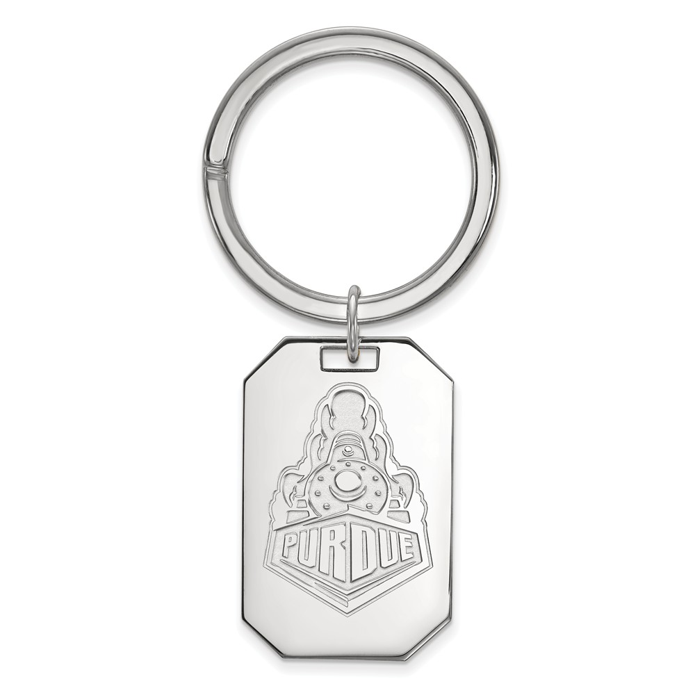 Sterling Silver Purdue Logo Key Chain