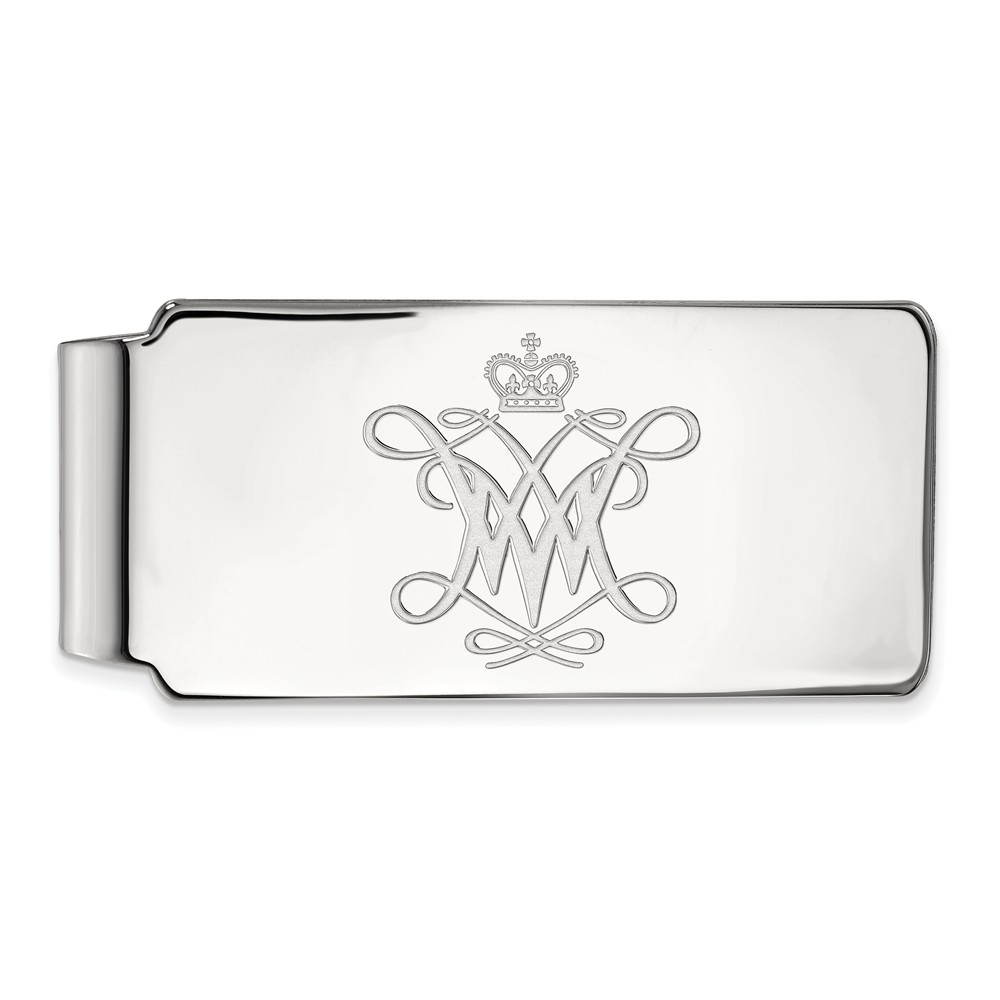 NCAA 10k White Gold William and Mary Money Clip