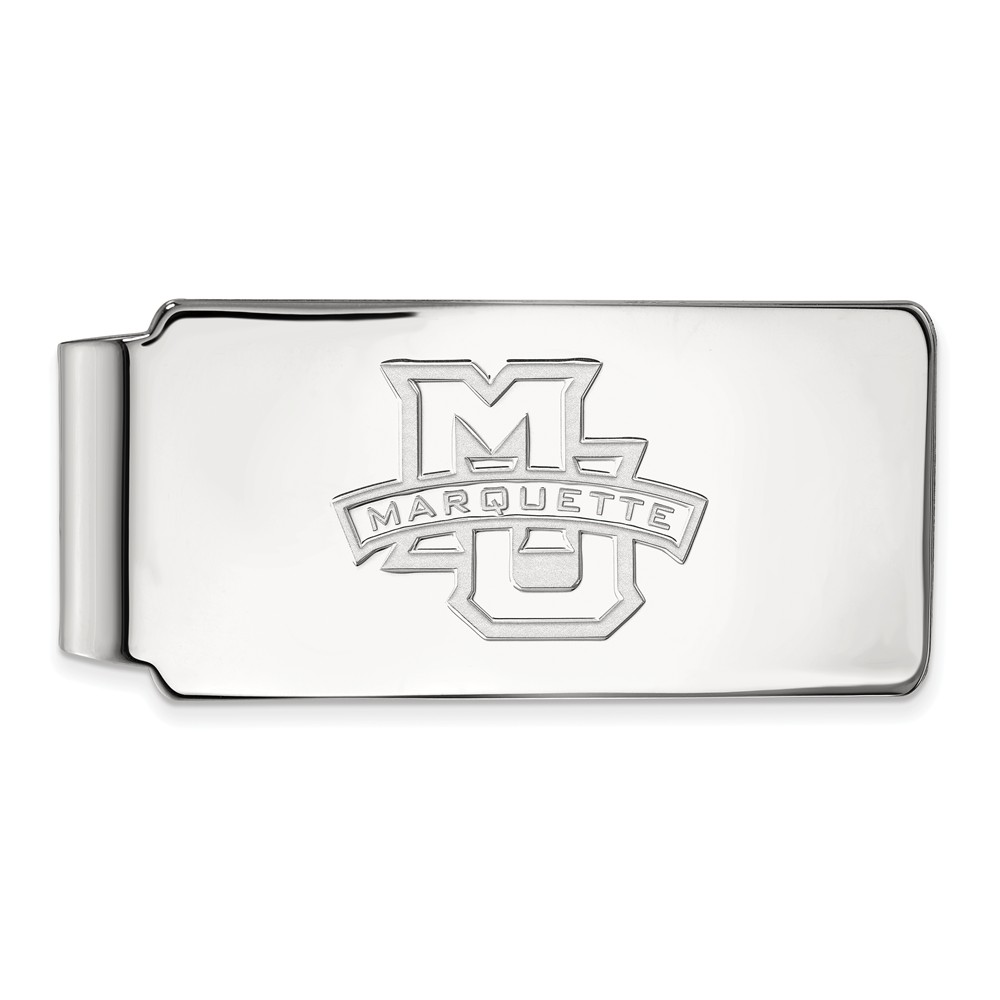 NCAA 10k White Gold Marquette U Money Clip