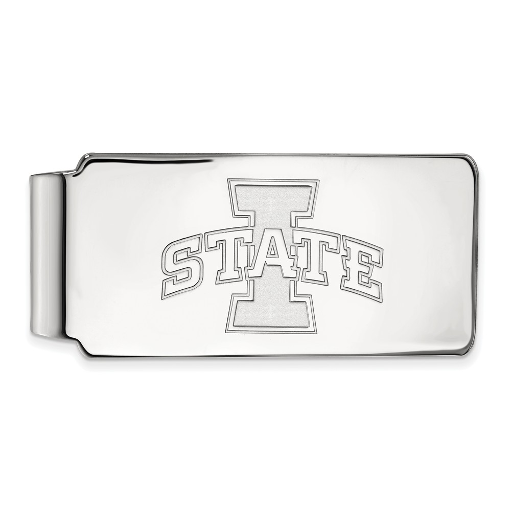 NCAA 10k White Gold Iowa State Money Clip