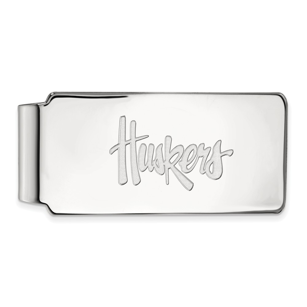 10k White Gold University of Nebraska Money Clip