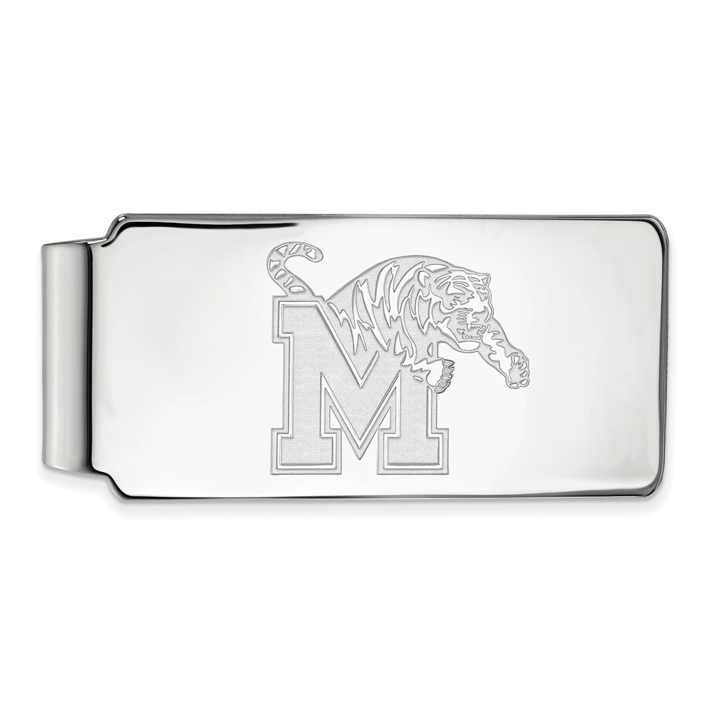 NCAA 10k White Gold U of Memphis Money Clip