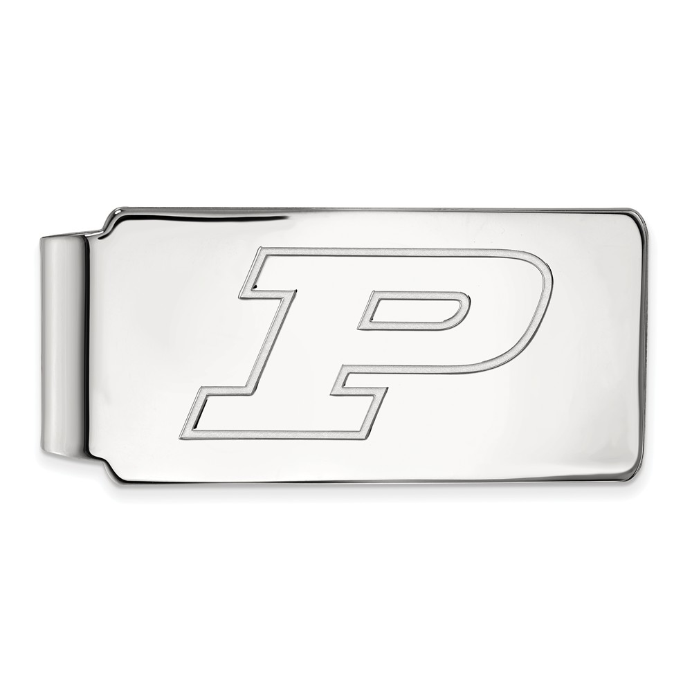 10k White Gold Purdue Money Clip