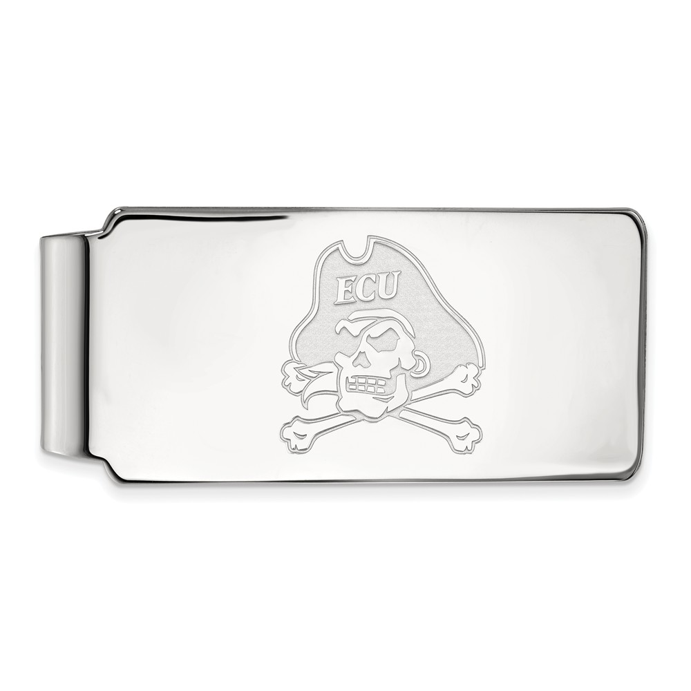 10k White Gold East Carolina U Money Clip
