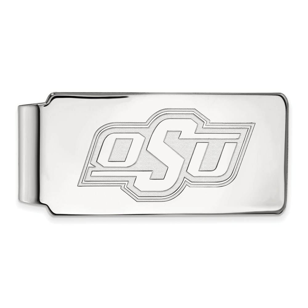 NCAA 10k White Gold Oklahoma State Money Clip