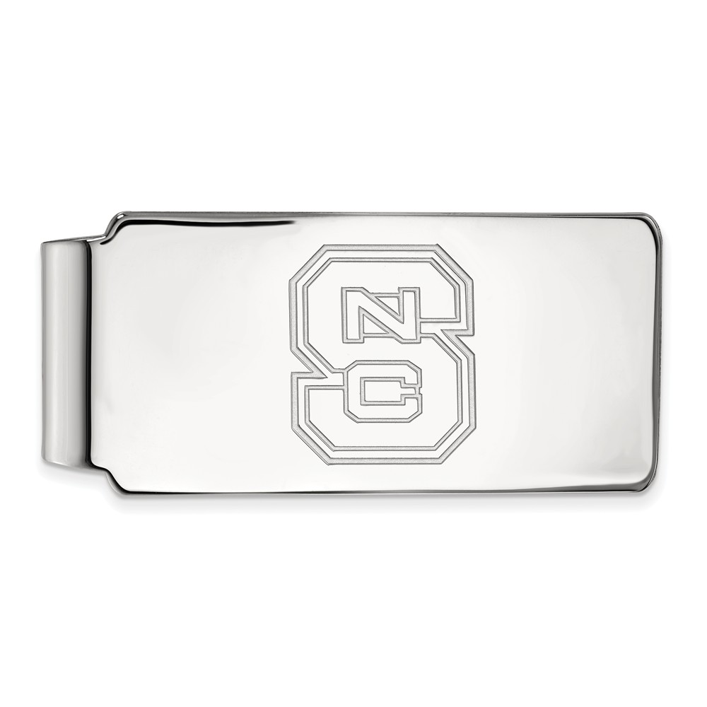 10k White Gold North Carolina Logo Money Clip