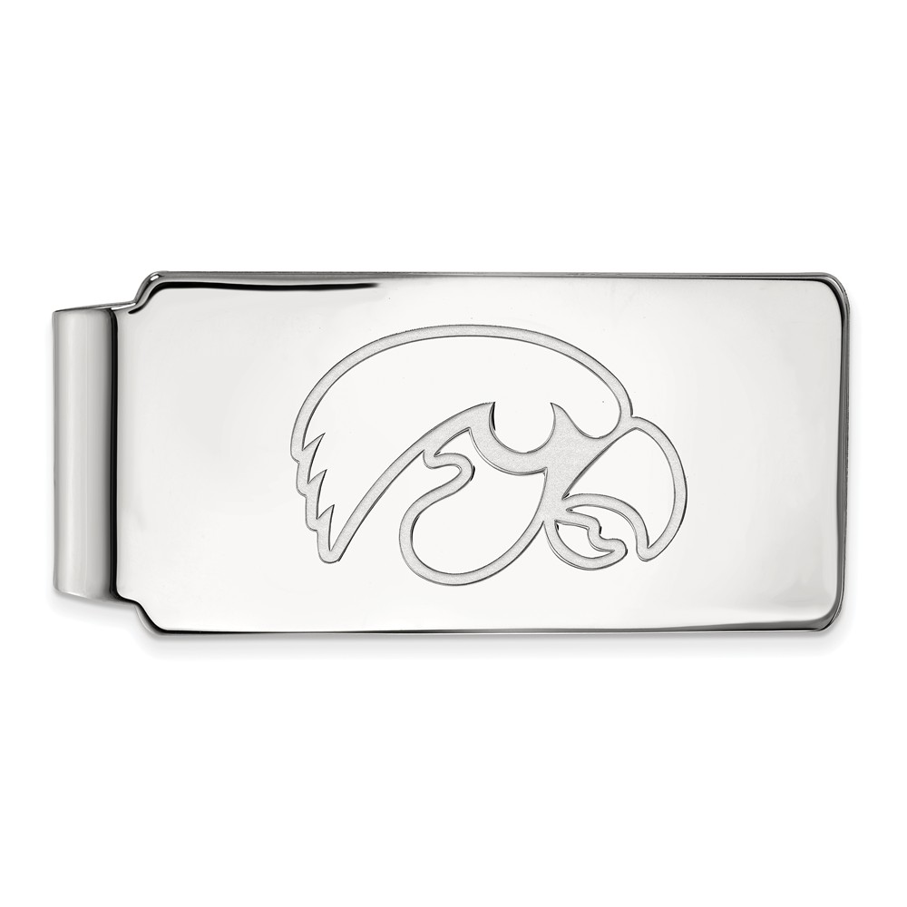 NCAA 10k White Gold U of Iowa Money Clip