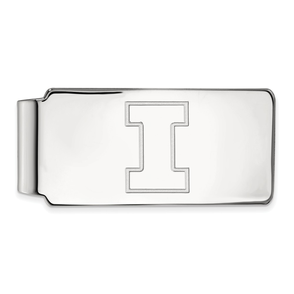 NCAA 10k White Gold U of Illinois Money Clip