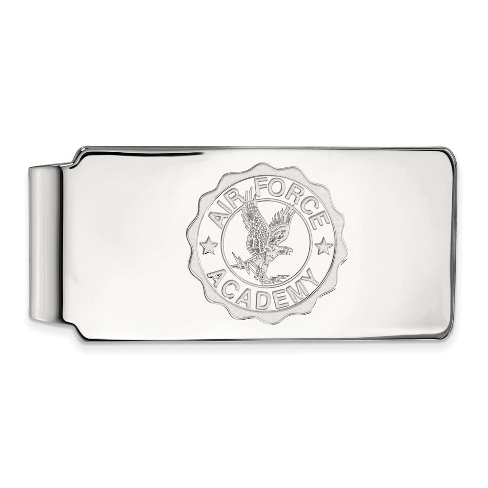 NCAA 10k White Gold United States Air force Academy Crest Money Clip