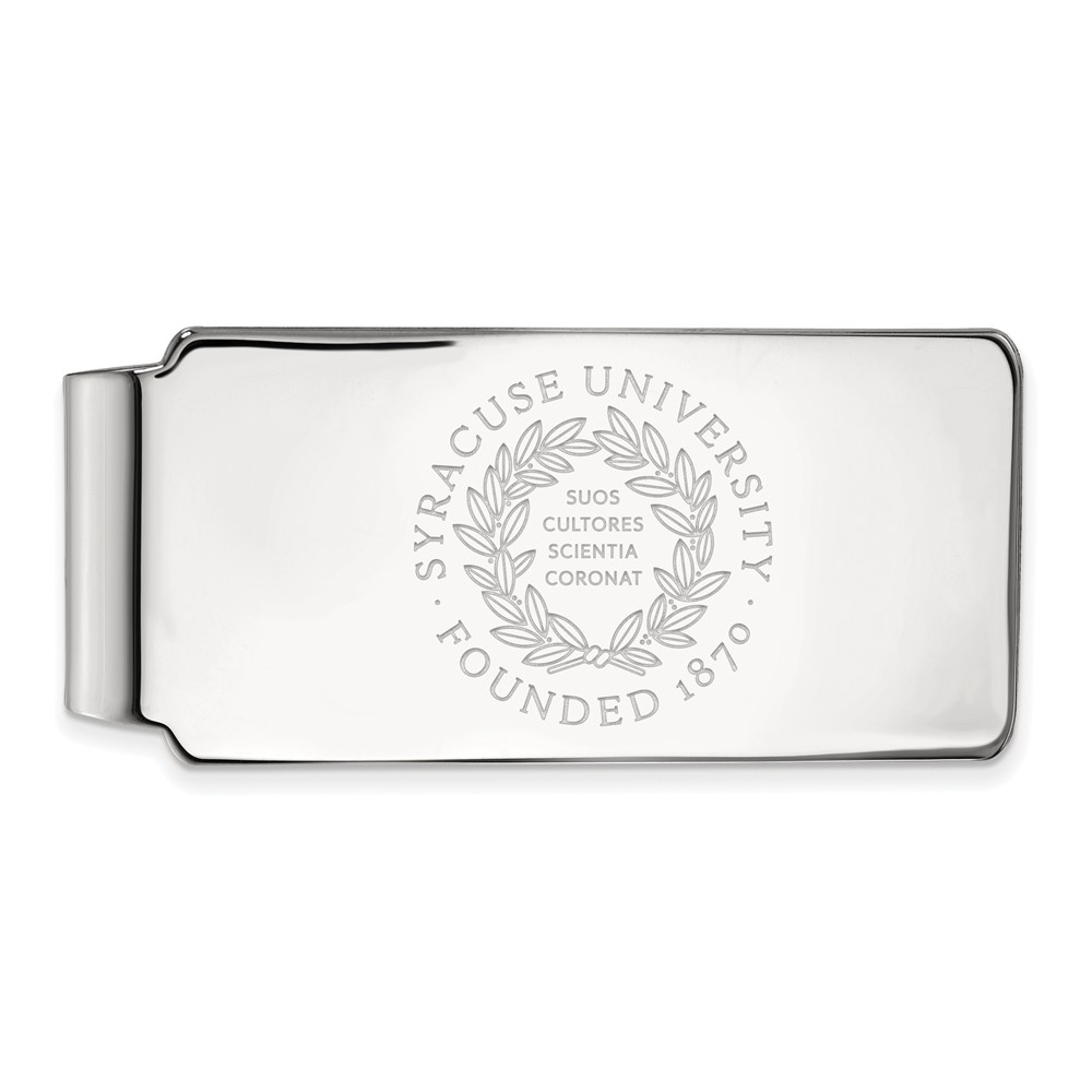 10k White Gold Syracuse U Crest Money Clip