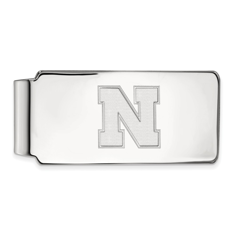 NCAA 10k White Gold U of Nebraska Money Clip