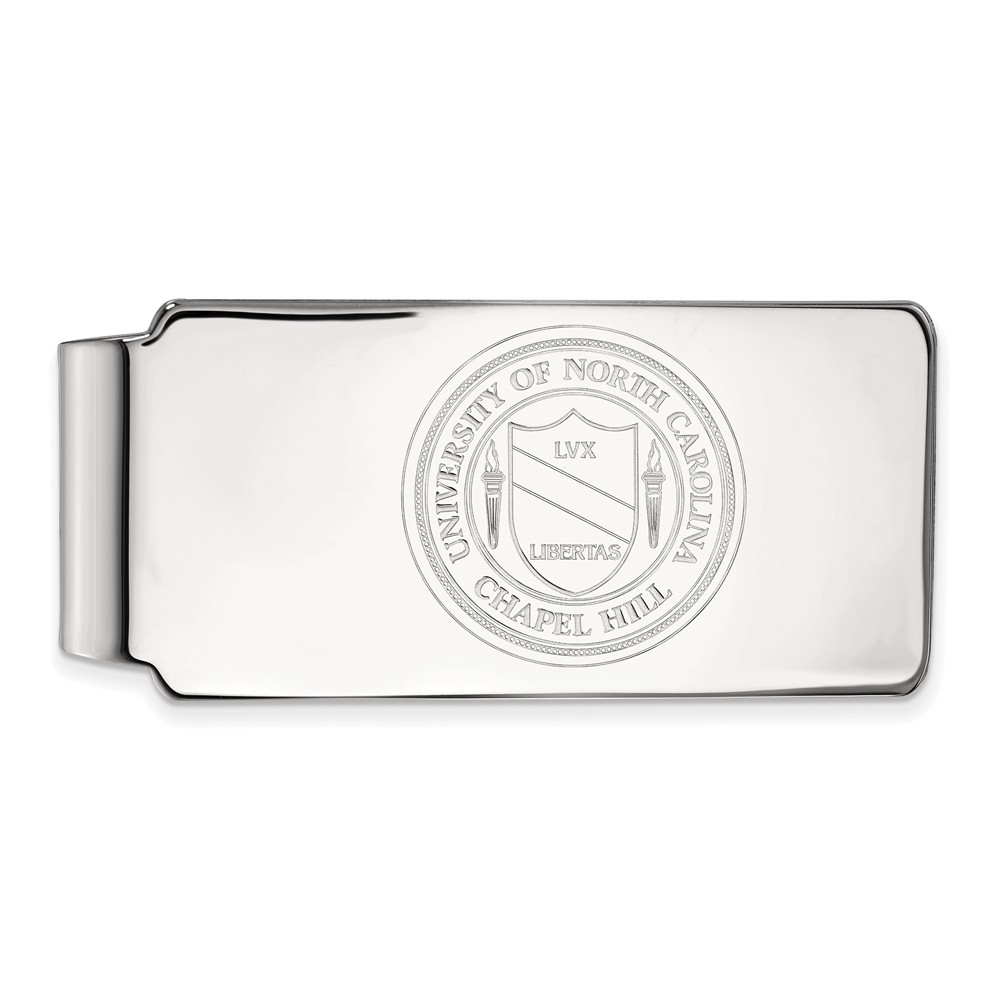 NCAA 10k White Gold U of North Carolina Crest Money Clip