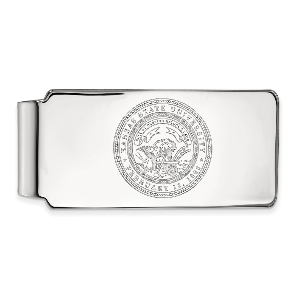 NCAA 10k White Gold Kansas State Crest Money Clip