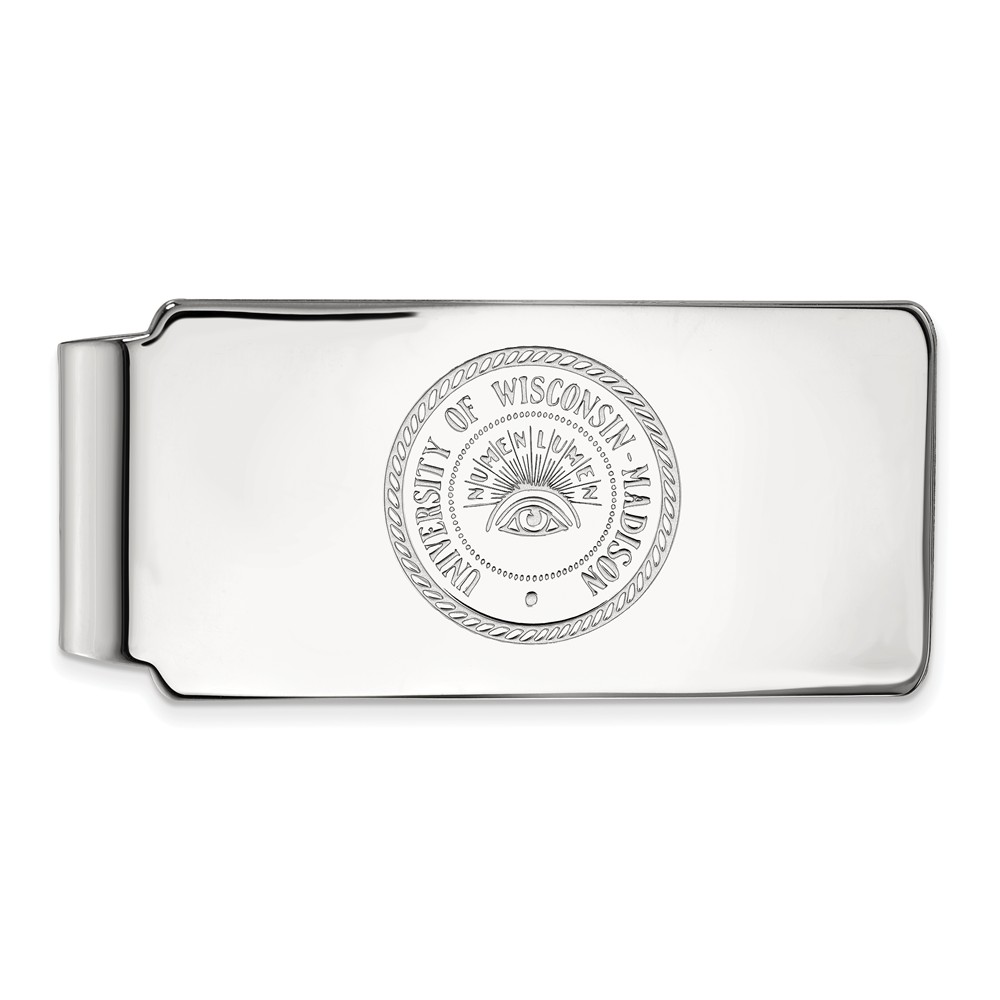 10k White Gold U of Wisconsin Money Clip