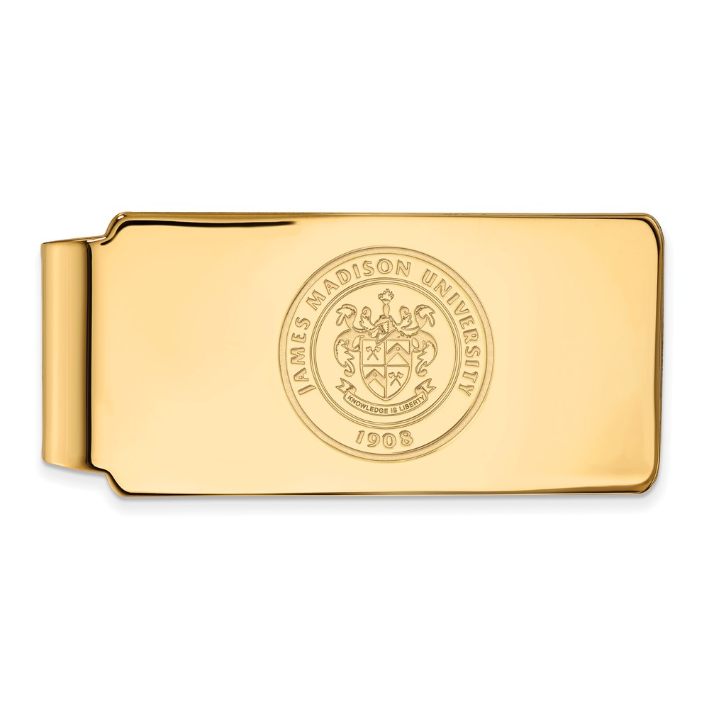 NCAA 10k Yellow Gold James Madison U Crest Money Clip