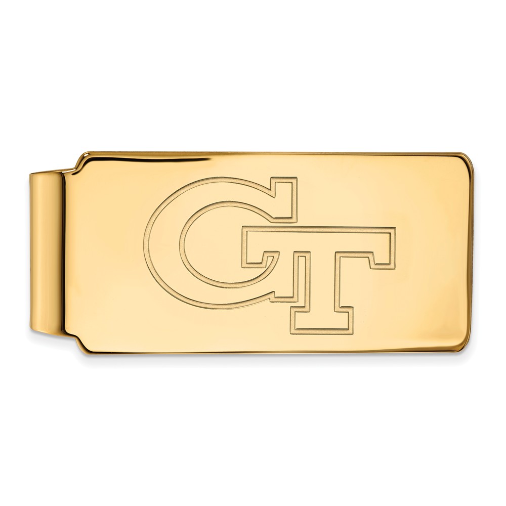 10k Yellow Gold Georgia Technology Money Clip