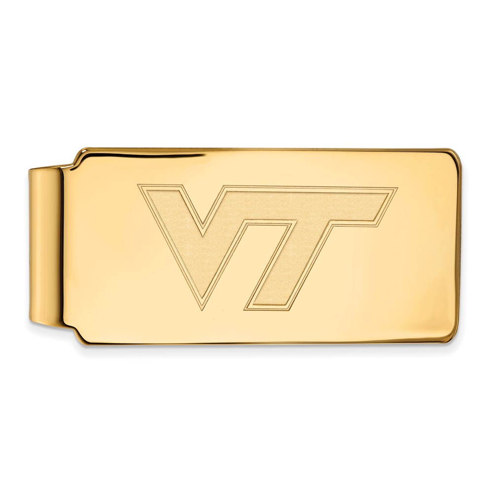 NCAA 10k Yellow Gold Virginia Tech Money Clip