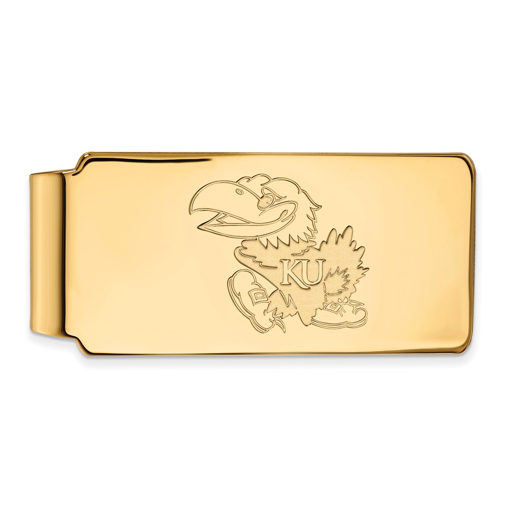 NCAA 10k Yellow Gold U of Kansas Money Clip