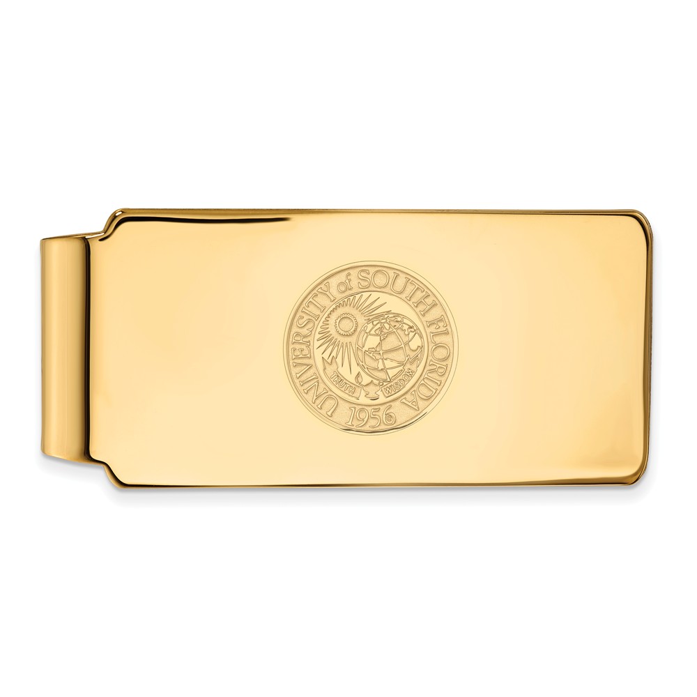 NCAA 10k Yellow Gold South Florida Crest Money Clip