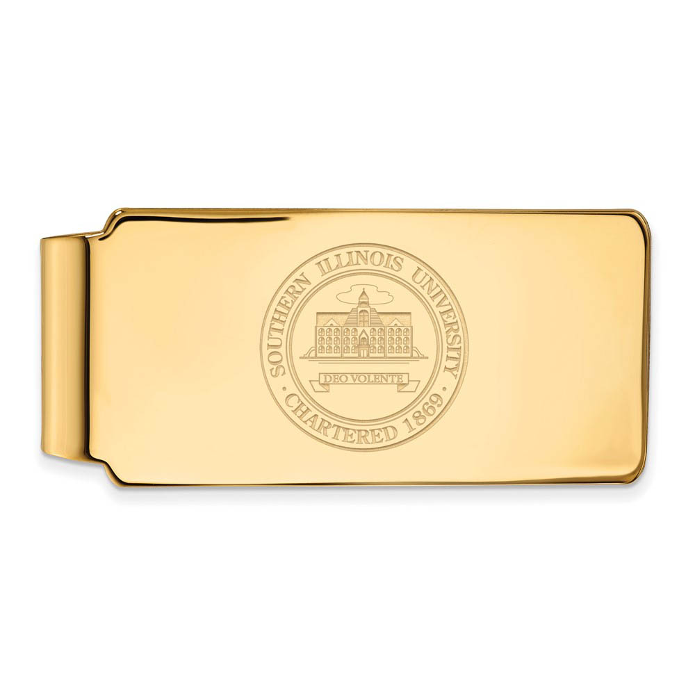10k Yellow Gold Southern Illinois U Crest Money Clip